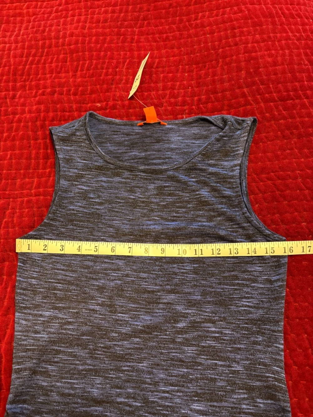 Joe Fresh Navy Heather Knit Tank Dress, midi length, size medium - Picture 5 of 7